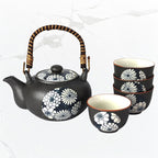Hana Zome 4 Cup Japanese Tea Set