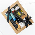 Harvest hamper with Bellarine Estate Julien’s Merlot, Meredith goat’s cheese, olive oil, pita crisps, chilli relish, pistachio dukkah, quince paste, artisan crackers and honey popcorn Geelong delivery