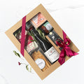 Luna hamper with Bellarine Estate Julien’s Merlot, Red Leicester cheese, smoked Kalamata olives, pita crisps, muscatels, capsicum relish and quince paste Geelong delivery