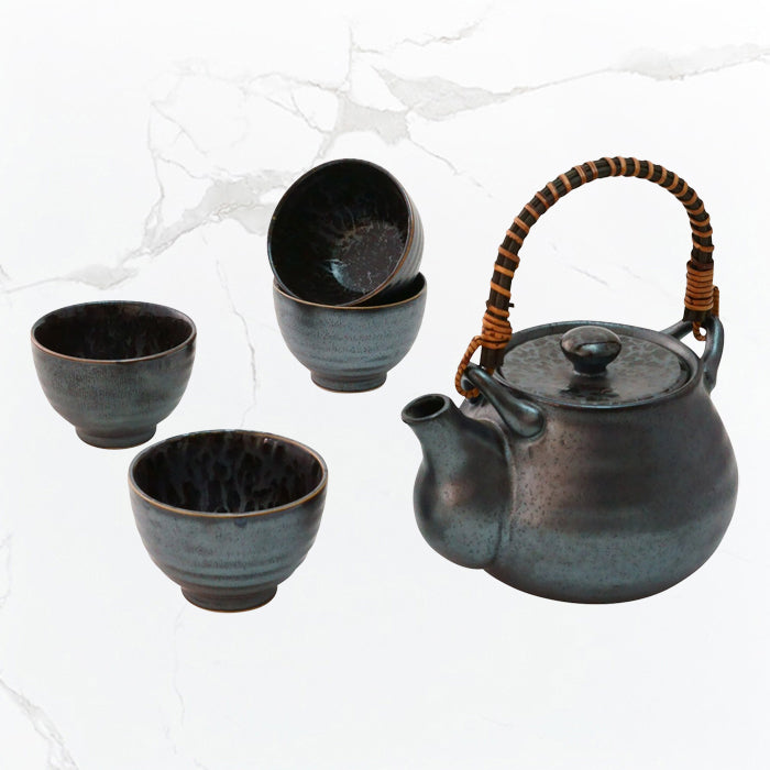 SENSUI Black - tea pot & 4 cup set