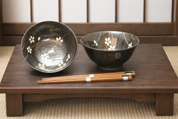 SOUSHUNKA 2 bowls with chopsticks