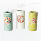 Spring Yuzen Tube Japanese Bud Vase