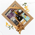 Sunny Afternoon hamper with Six Foot Six Chardonnay, Manchego cheese, artisan crackers, chutney, smoked almonds and Kalamata olives Geelong delivery