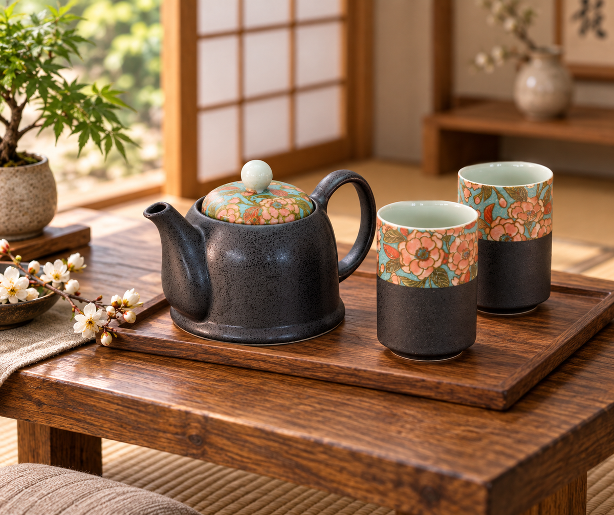Yae Sakura 2 Cup Japanese Tea Set